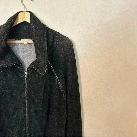 Eileen Fisher - Organic Cotton Funnel Neck Zip Up - Picture 4 of 6